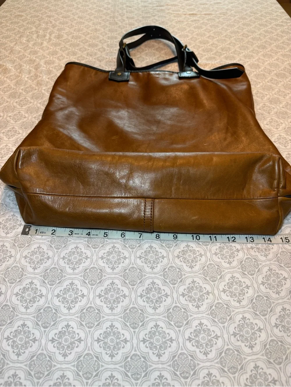 COACH Heritage Bleeker Deep Shopper Fawn Brown Soft Leather Bucket Bag RARE VTG